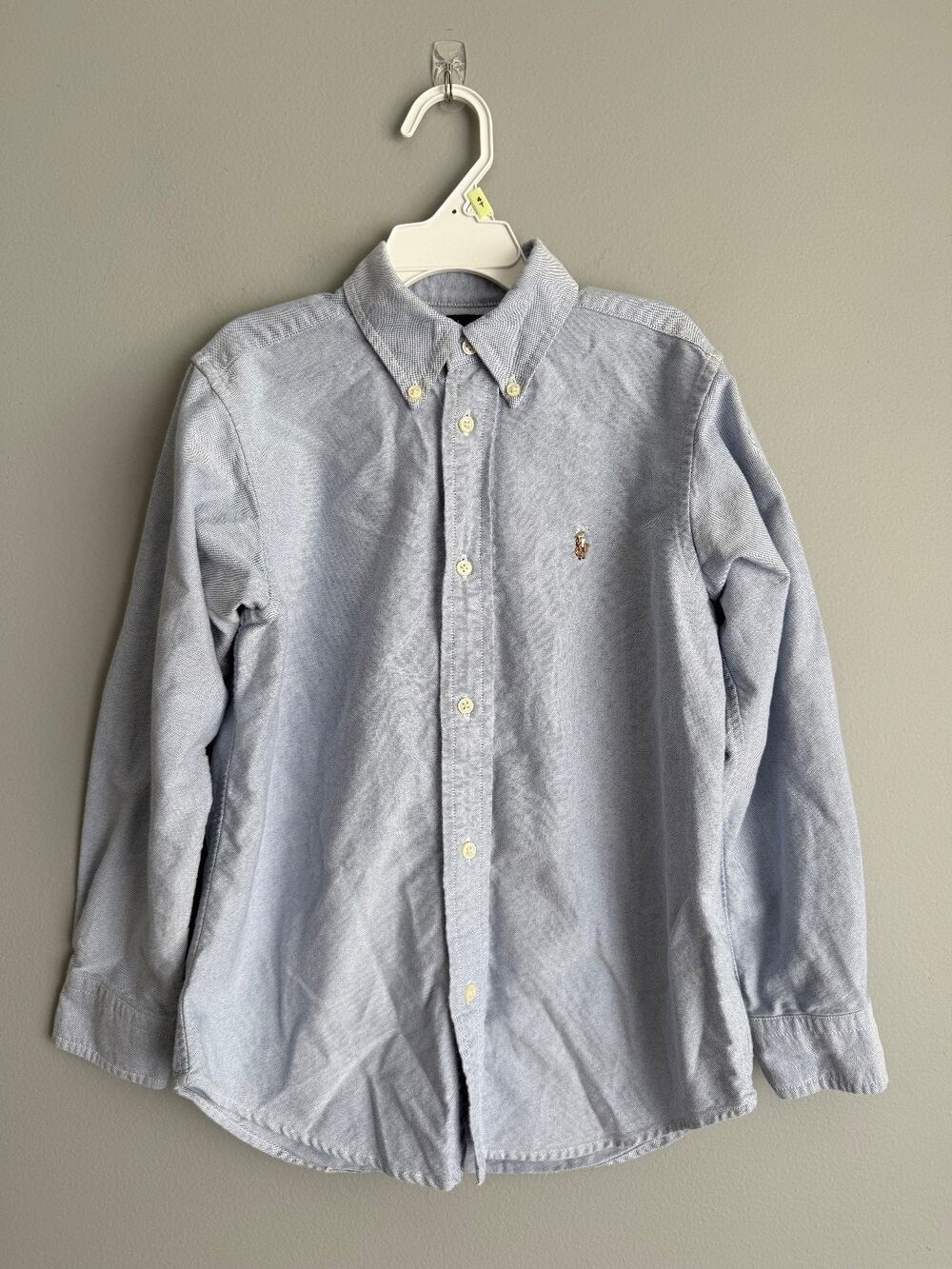 Ralph Lauren Boys' Size 7 Blue Oxford Button Down Shirt Preppy Classic Polo